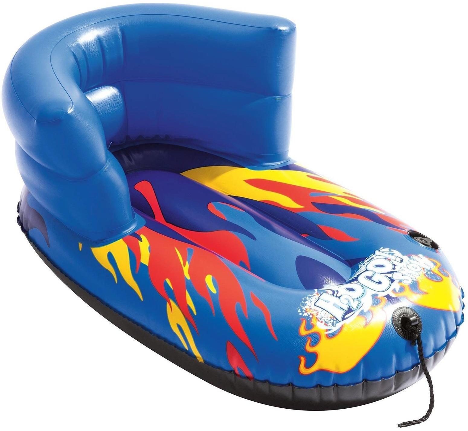 Тюбинг надувной бескамерный H2OGO! Snow, размер 84 х 46 см, ПВХ/ПВХ, со спинкой