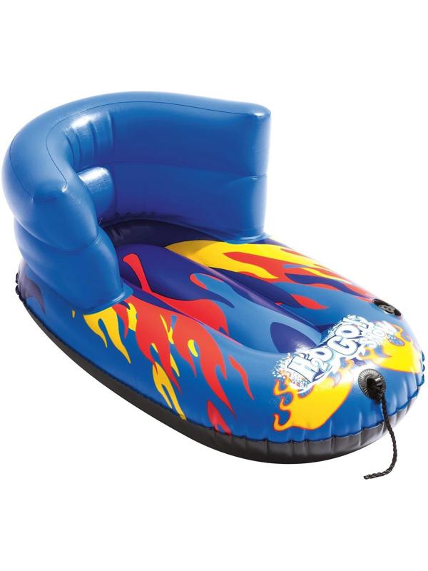 Тюбинг надувной бескамерный H2OGO! Snow, размер 84 х 46 см, ПВХ/ПВХ, со спинкой