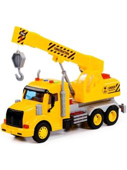 Кран «Профи», инерционный, световые и звуковые эффекты, цвет жёлтый