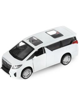Машина металлическая Toyota Alphard 1:42, инерция, открываются двери, цвет белый