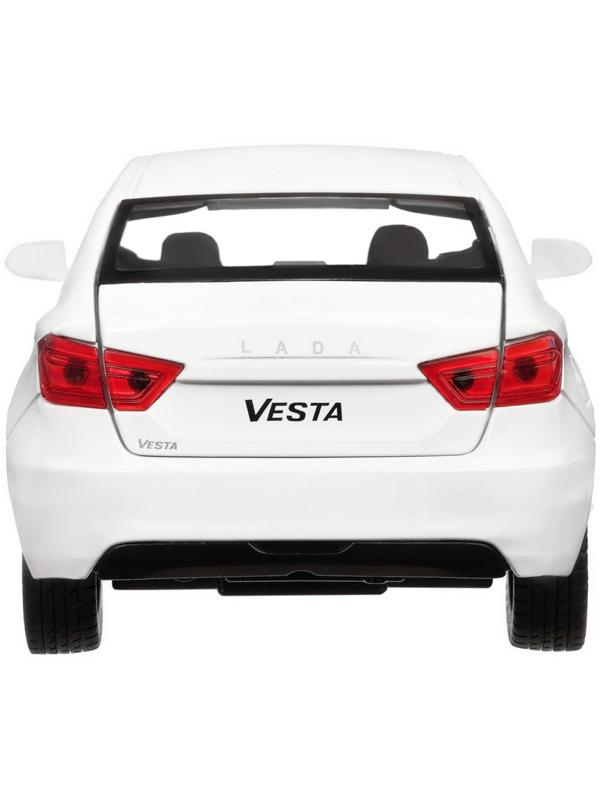 Машина металлическая «Lada Vesta седан» 1:24, цвет белый, открываются двери, капот, багаж, световые и звуковые эффекты
