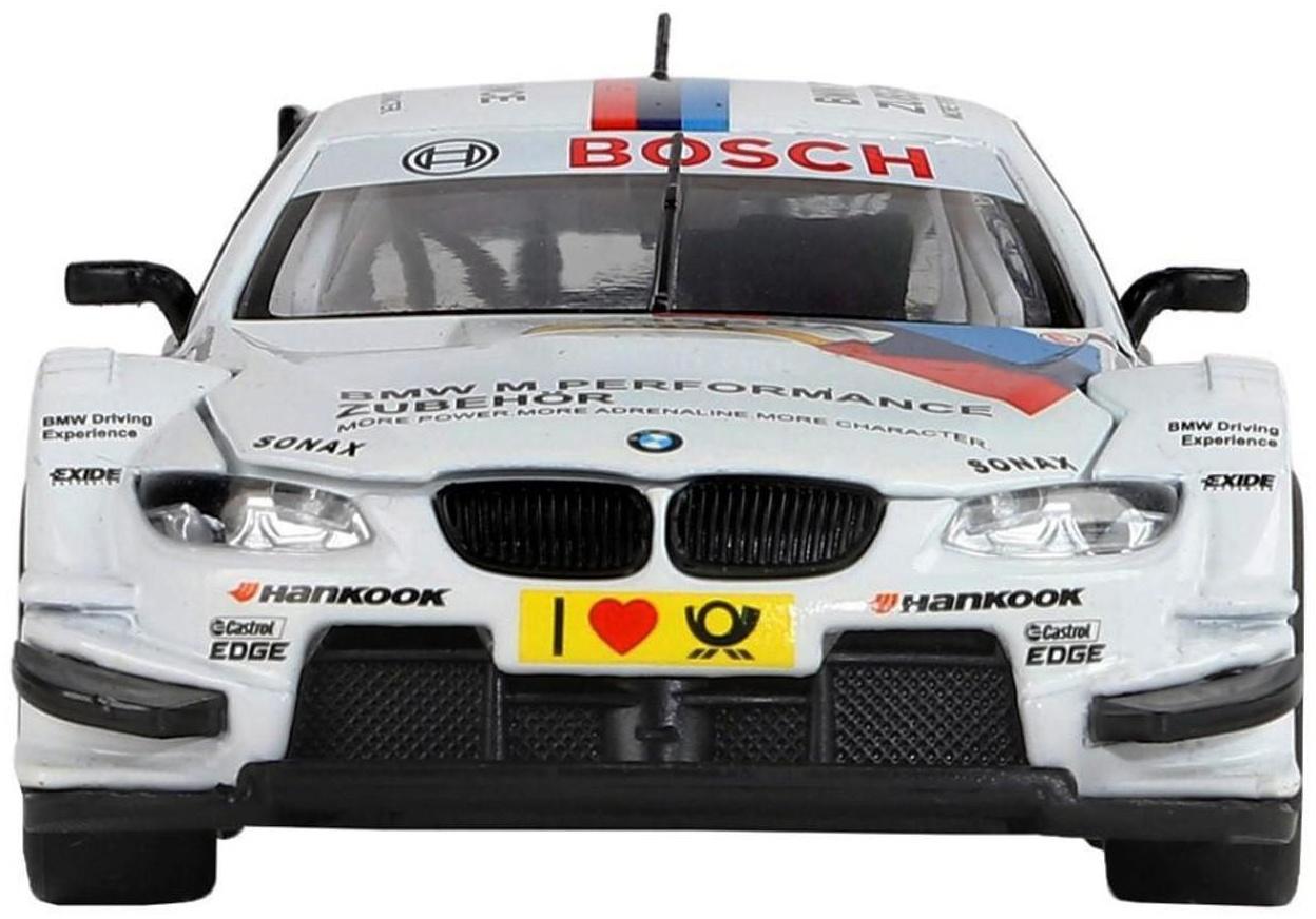 Машина металлическая BMW M3 DTM 1:32, инерция, световые и звуковые эффекты, открываются двери, цвет белый