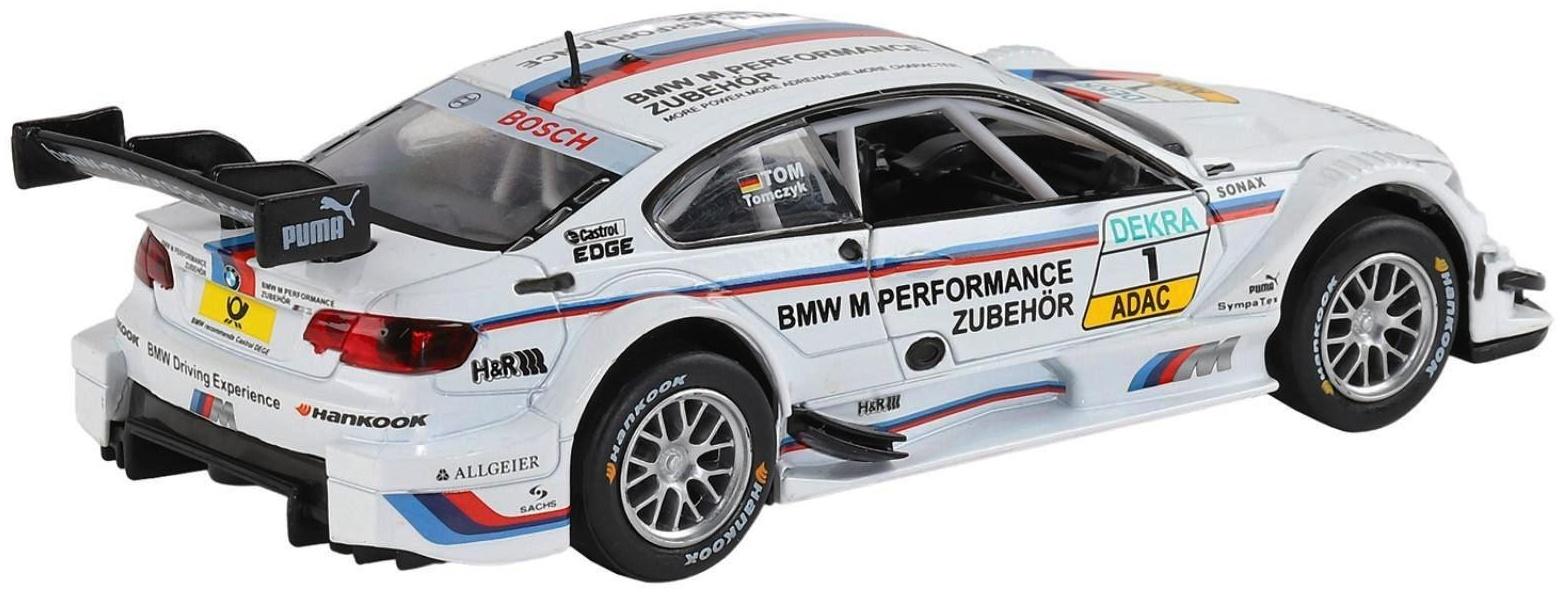 Машина металлическая BMW M3 DTM 1:32, инерция, световые и звуковые эффекты, открываются двери, цвет белый
