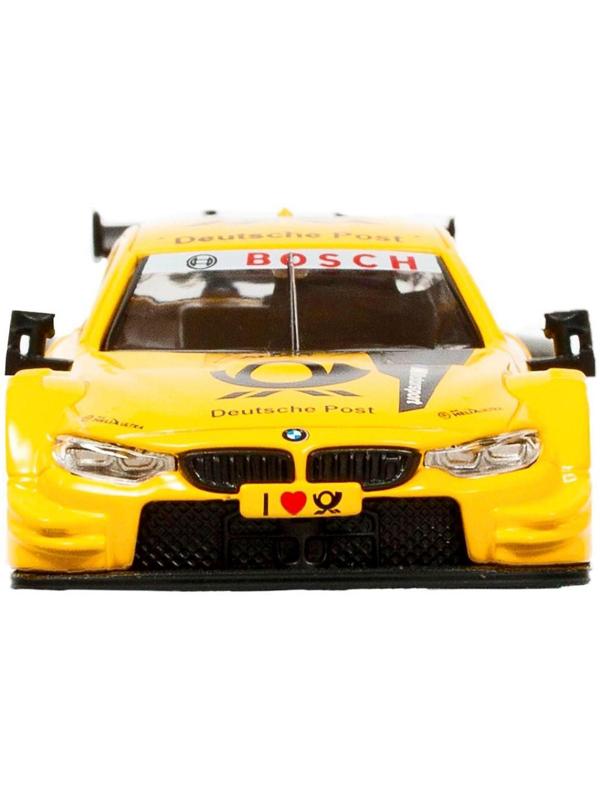 Машина металлическая BMW M4 1:44, инерция, открываются двери, цвет жёлтый