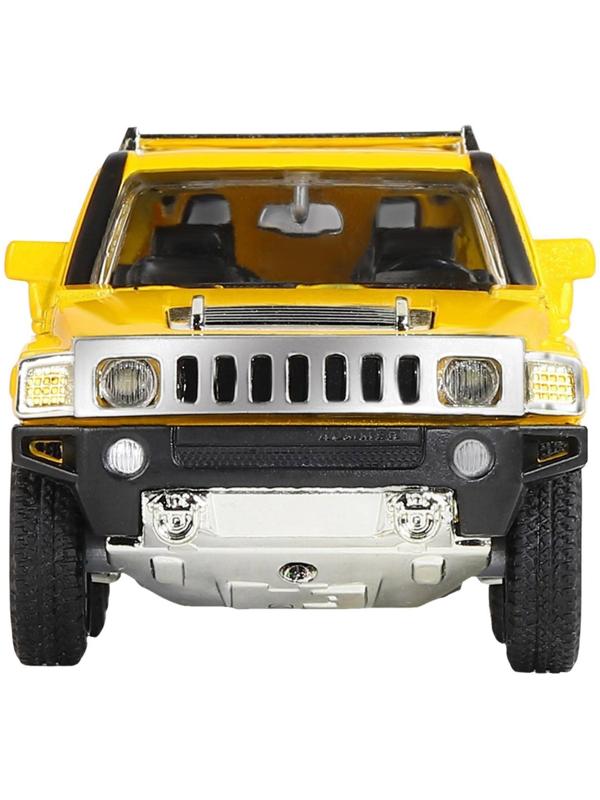 Машина металлическая Hummer H3 1:32 цвет жёлтый инерция, световые и звуковые эффекты, открываются двери