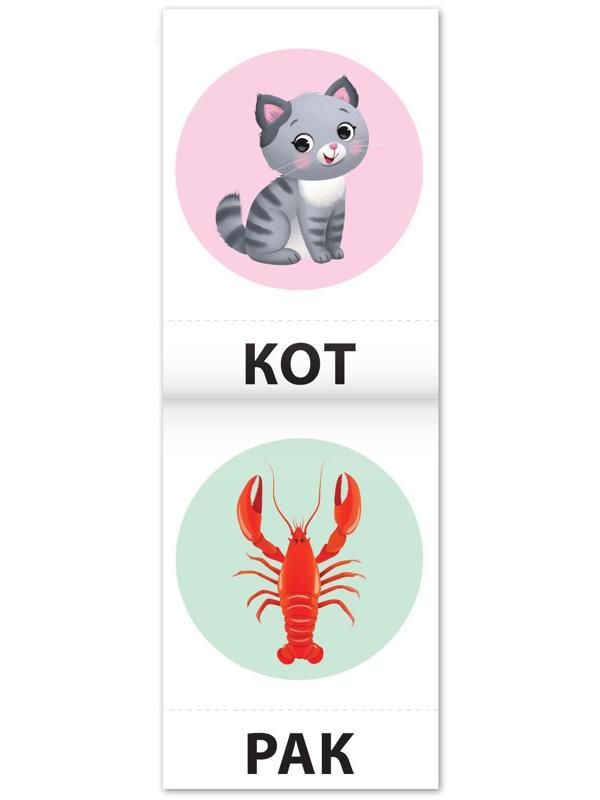 Тренажёр по чтению «3 книга. Слова из 1 и 2 слогов с картинками»