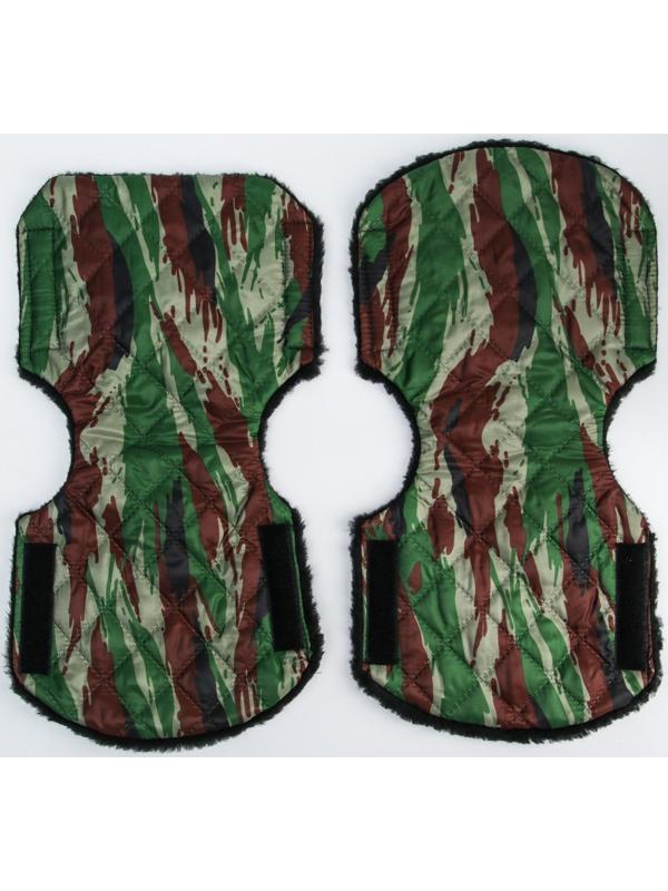 Варежки-муфты на ручку коляски, 2 шт., стеганные, цвет камуфляж