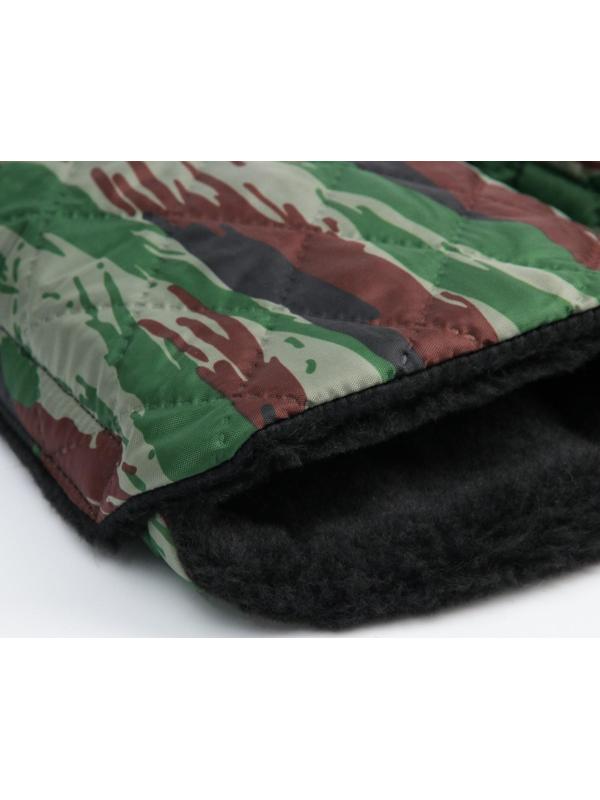 Варежки-муфты на ручку коляски, 2 шт., стеганные, цвет камуфляж