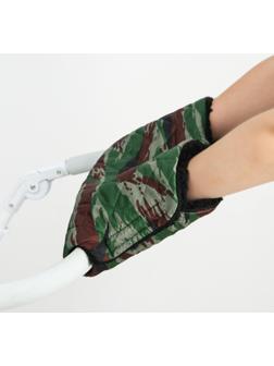 Муфта на ручку коляски, стеганная, цвет камуфляж