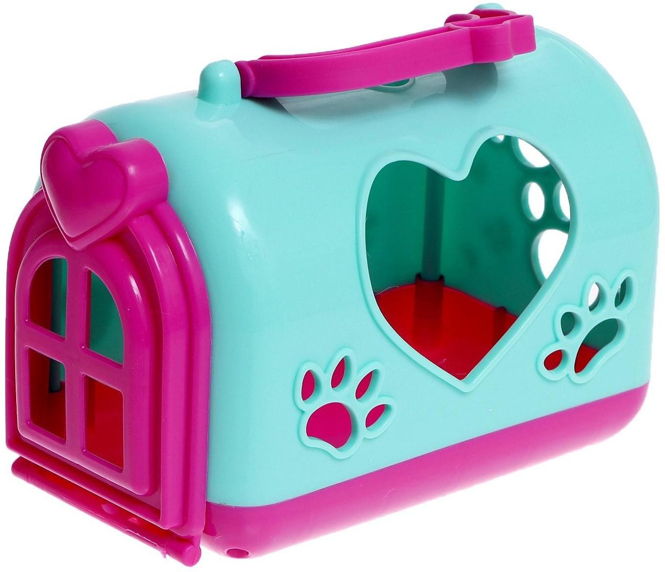 Мягкая игрушка «Лучший друг» в переноске, с аксессуарами, МИКС