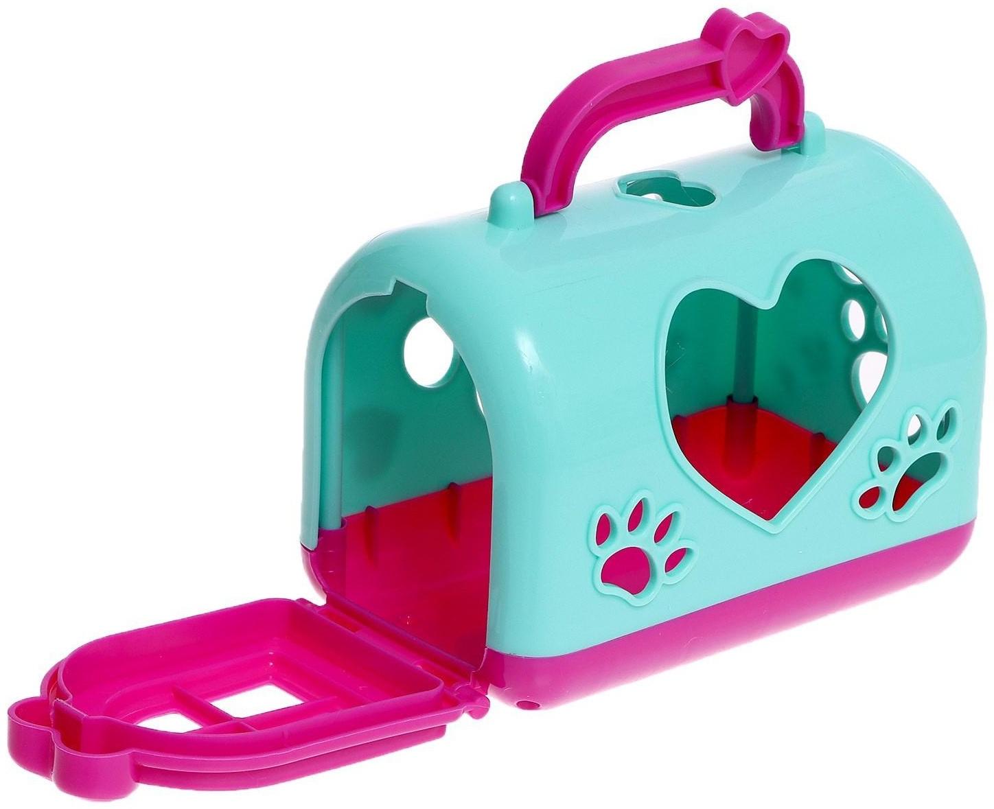 Мягкая игрушка «Лучший друг» в переноске, с аксессуарами, МИКС