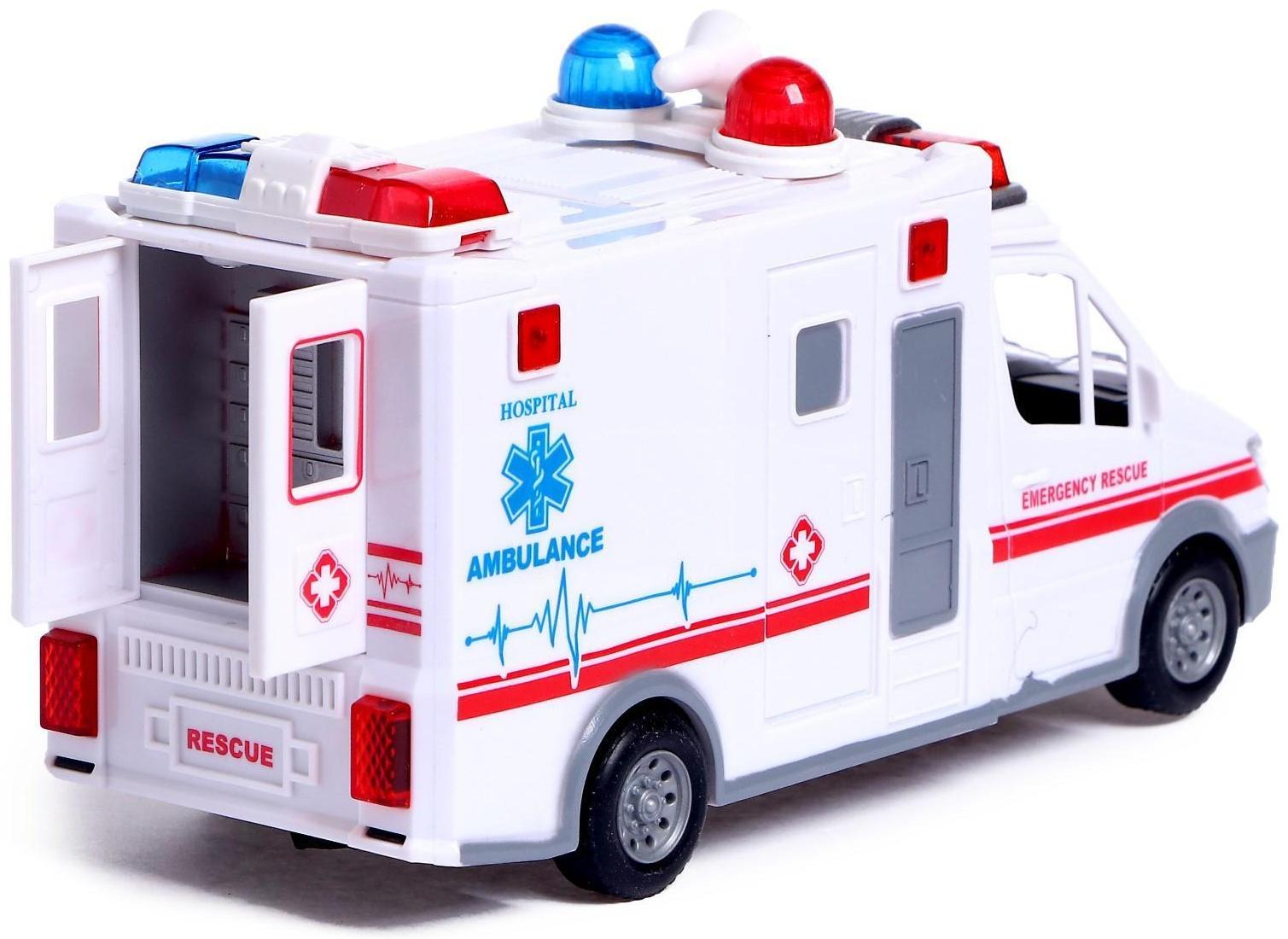 Машина «Скорая помощь», работает от батареек, световые и звуковые эффекты