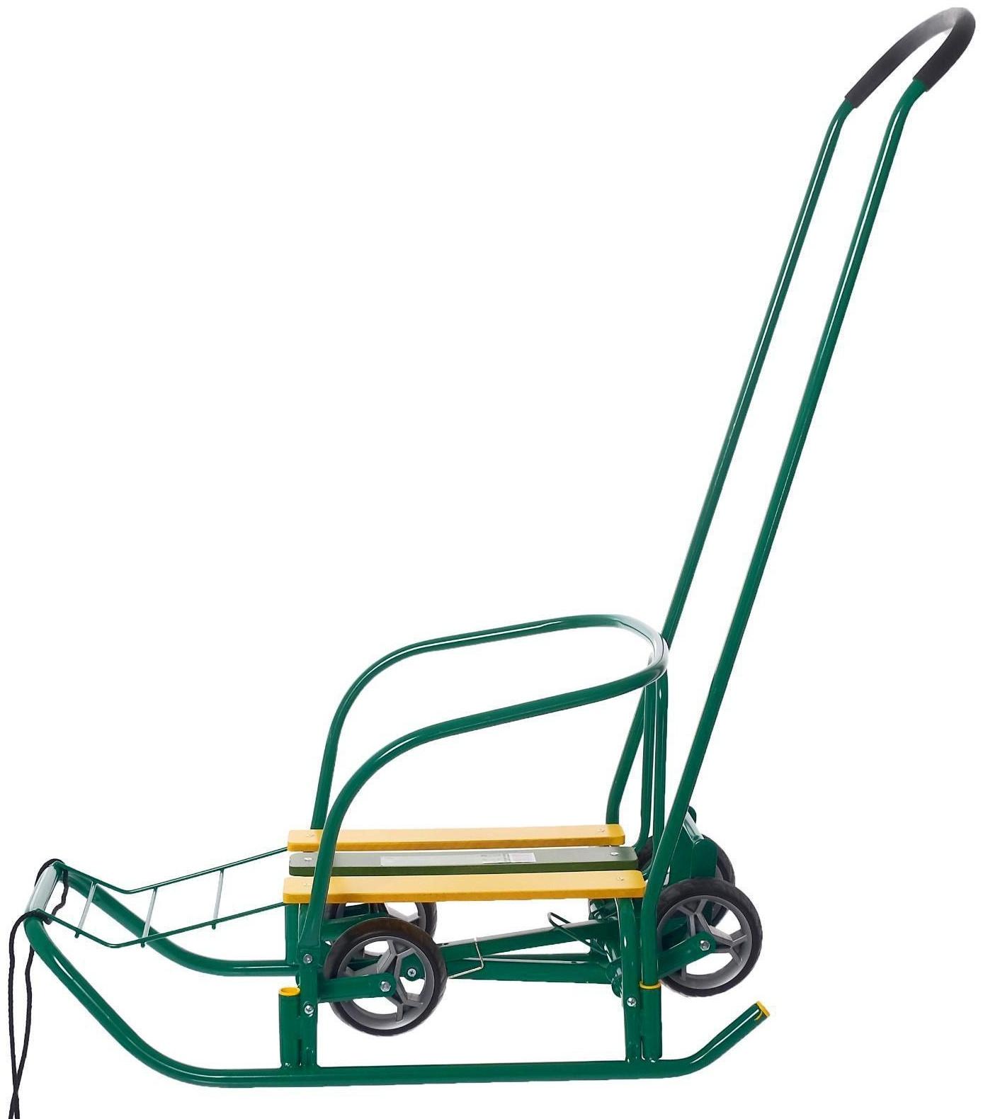 Санки «Ветерок 7 универсал», цвет зелёный