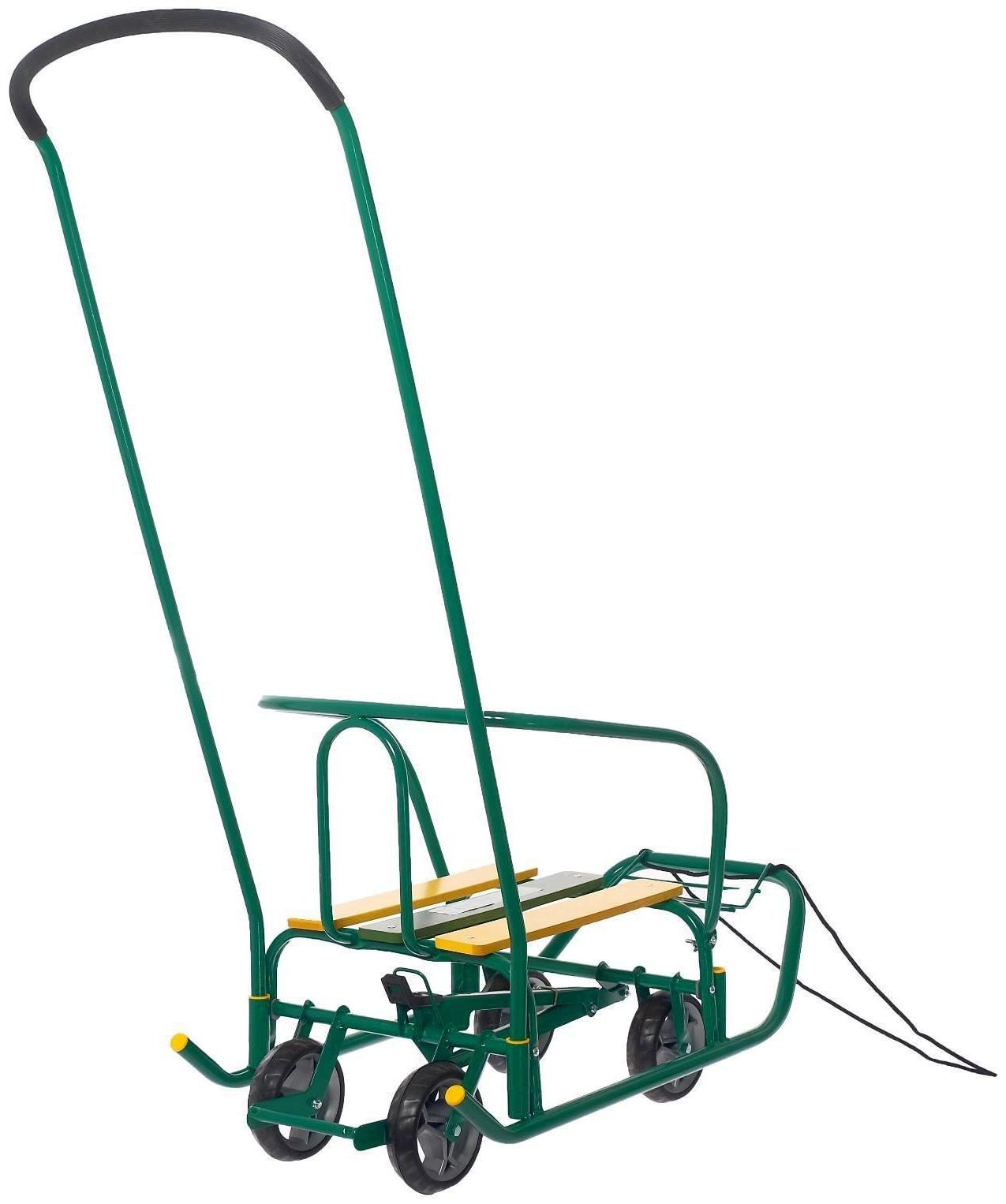 Санки «Ветерок 7 универсал», цвет зелёный