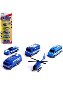 Набор машин «Полиция», 5 штук