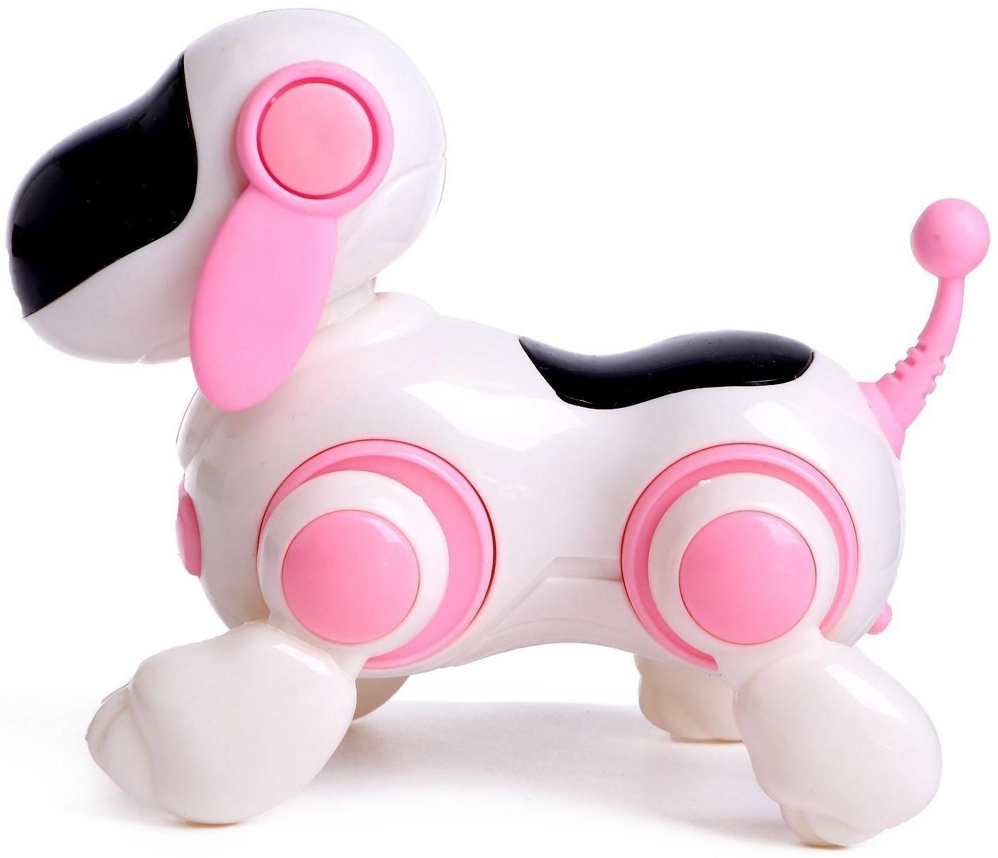Собачка-робот «Умная Лотти», ходит, поёт, работает от батареек, цвет розовый