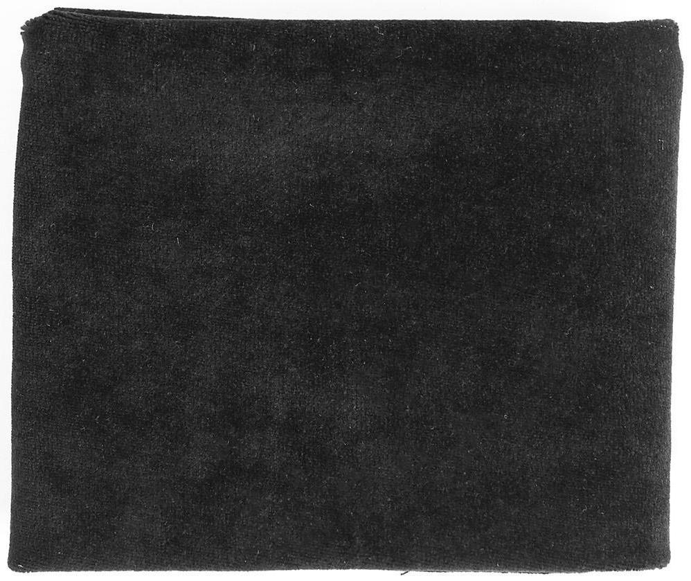 Отрез трикотажный для рукоделия, велюр, 45 х 50 см, хлопок, полиэстер, цвет чёрный