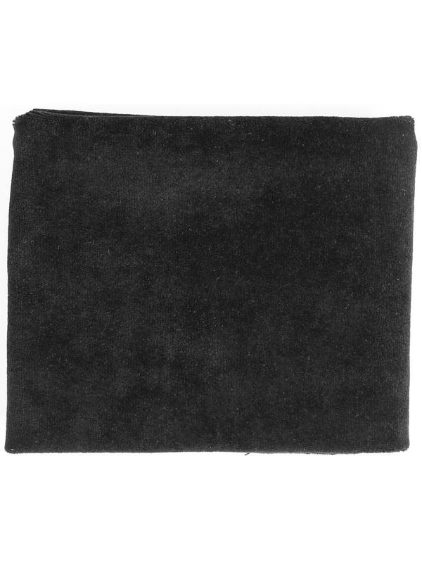 Отрез трикотажный для рукоделия, велюр, 45 х 50 см, хлопок, полиэстер, цвет чёрный