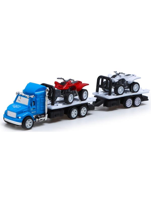 Грузовик инерционный «Автовоз» с 2 квадроциклами, МИКС