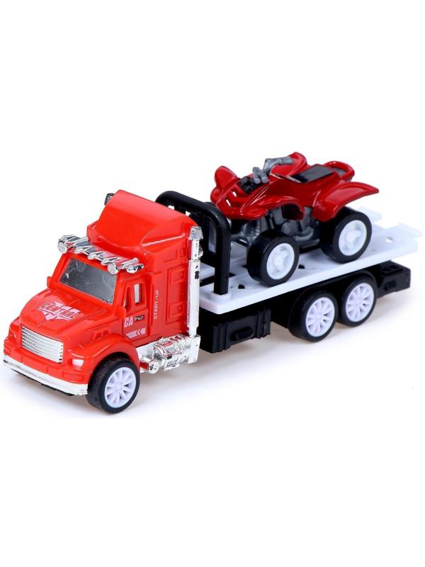 Грузовик инерционный «Автовоз» с 2 квадроциклами, МИКС