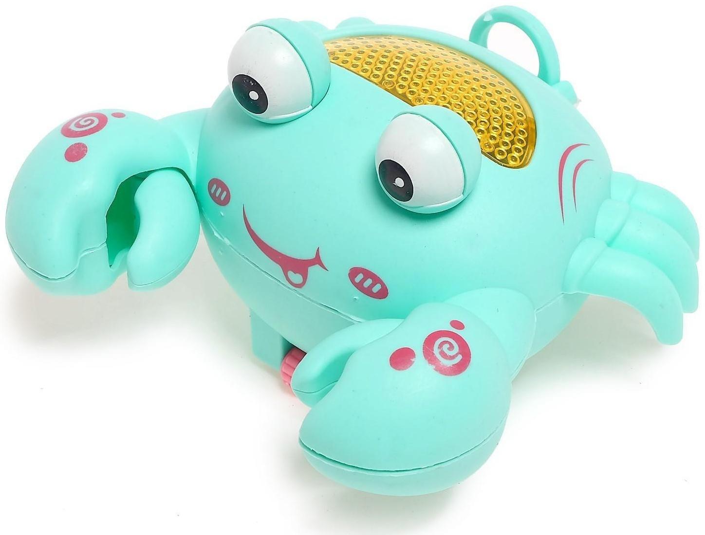 Игрушка заводная «Краб», световые эффекты, цвета МИКС