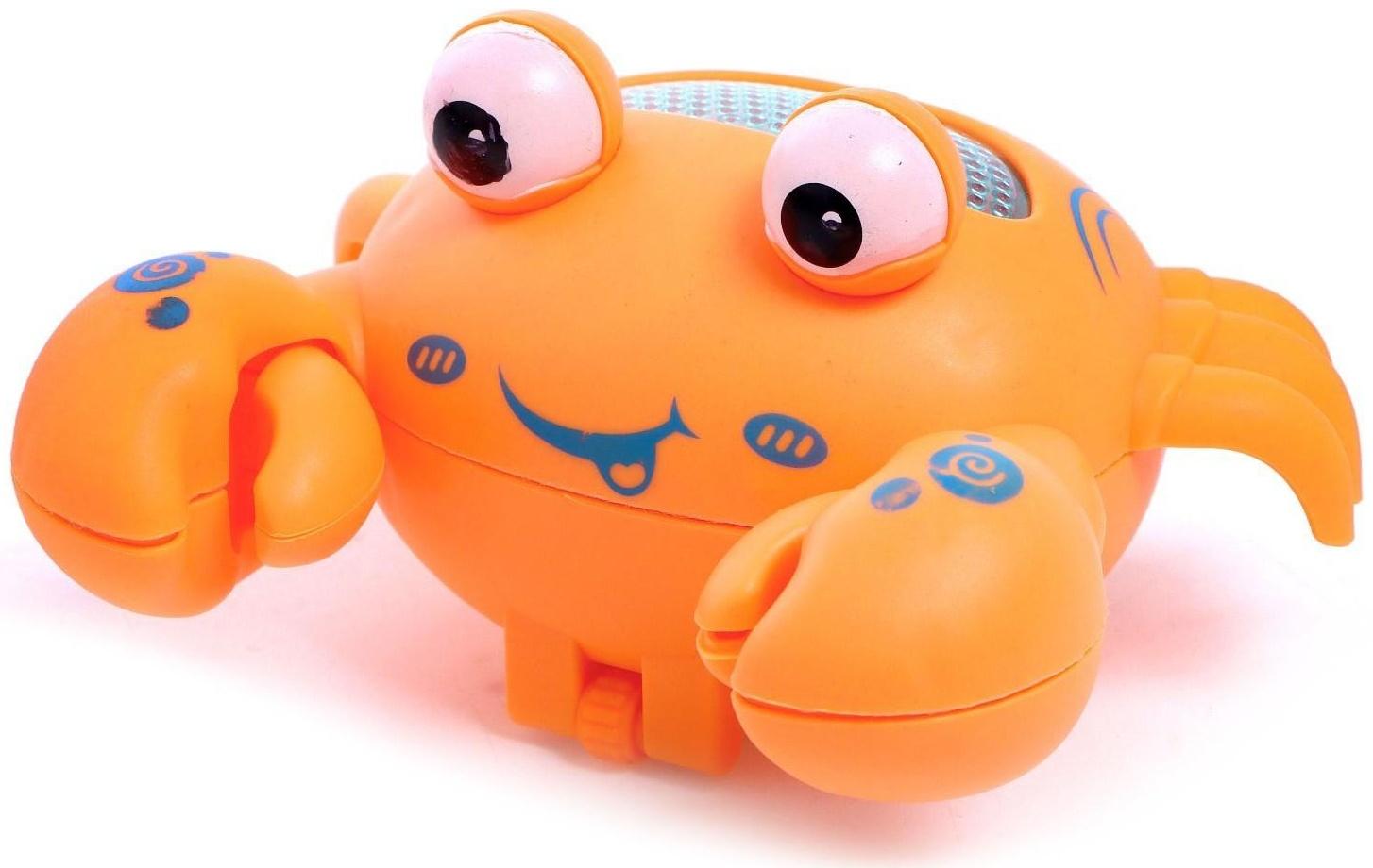 Игрушка заводная «Краб», световые эффекты, цвета МИКС