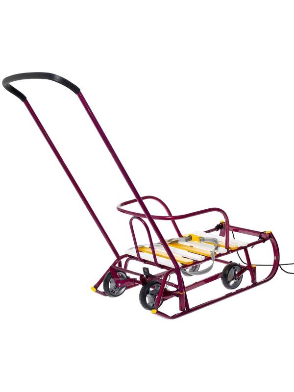 Санки «Тимка 6 универсал», амарантовый лак