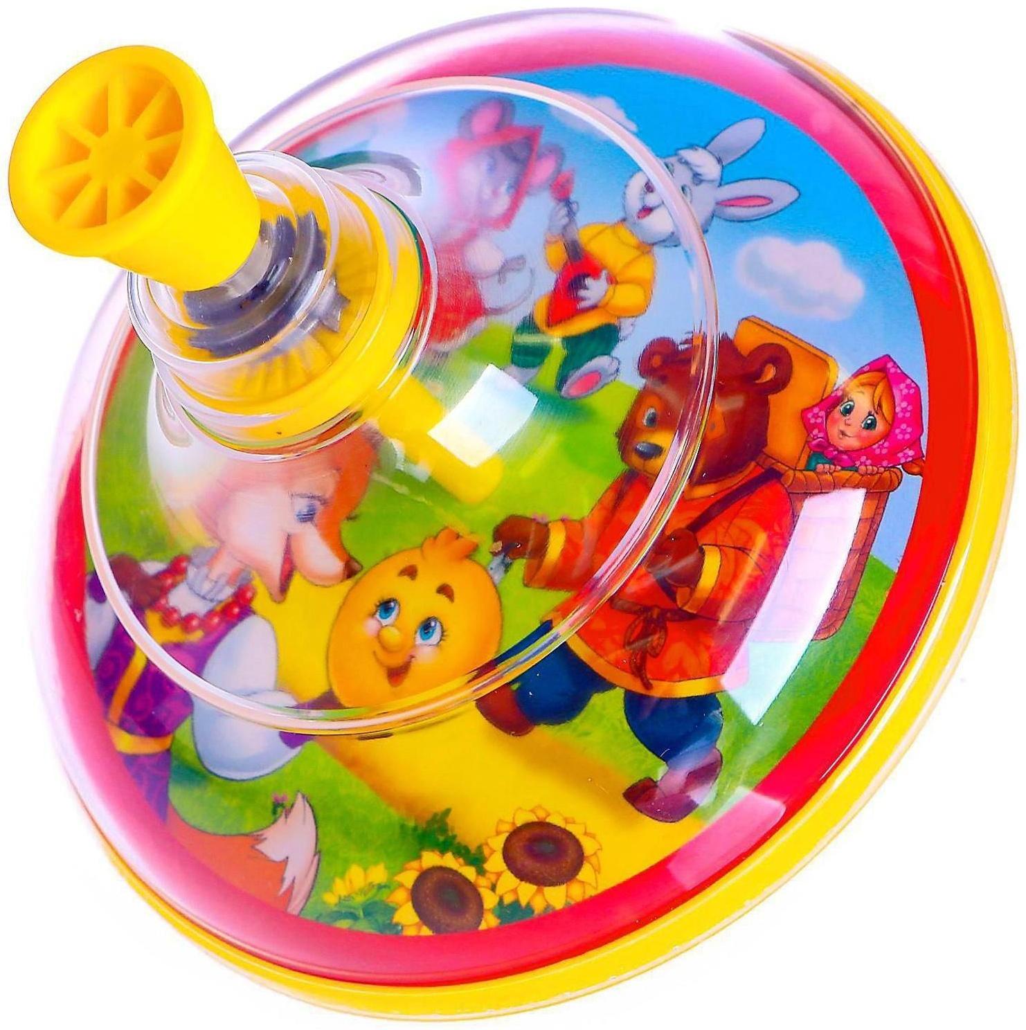 Юла прозрачная «Сказочные животные», МИКС