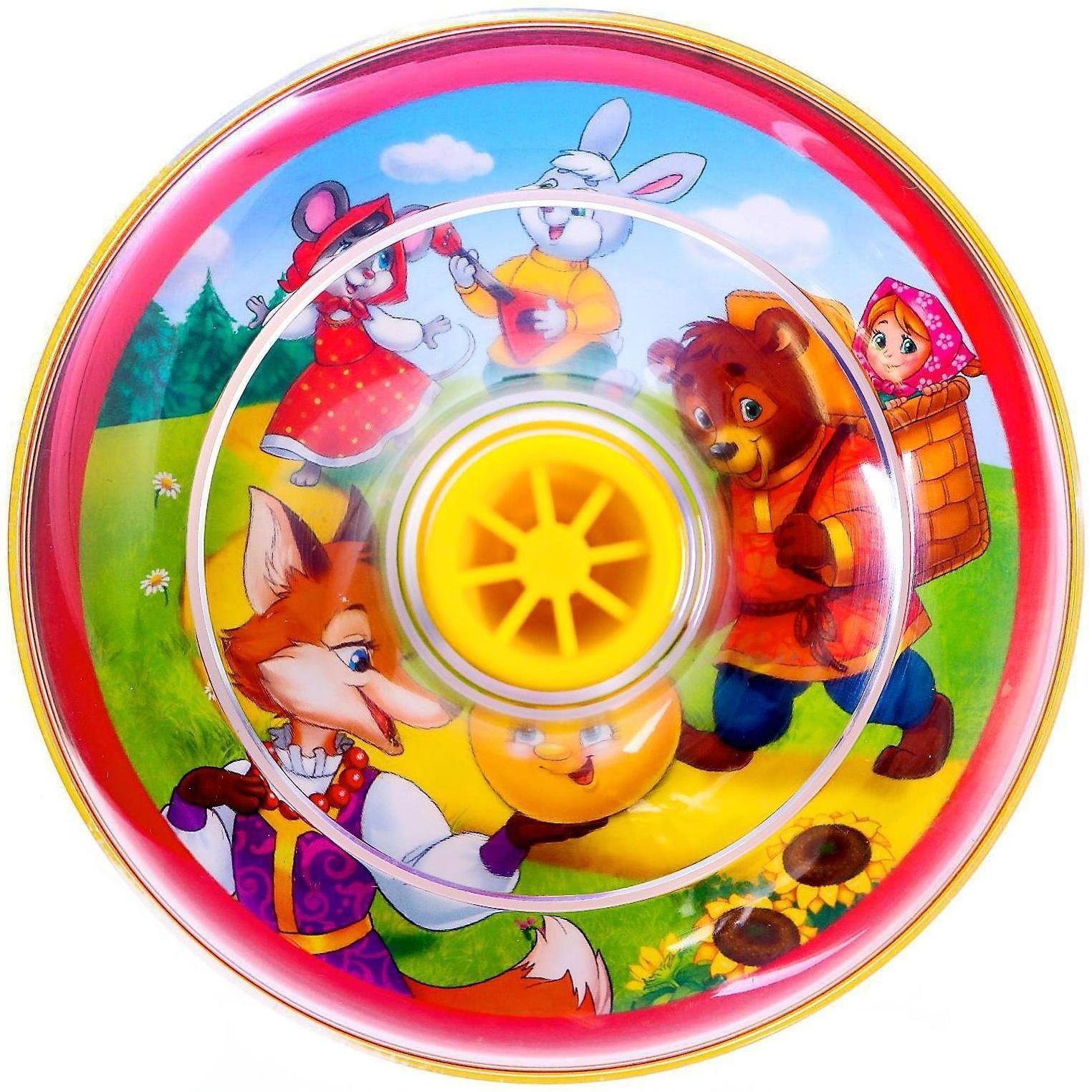 Юла прозрачная «Сказочные животные», МИКС