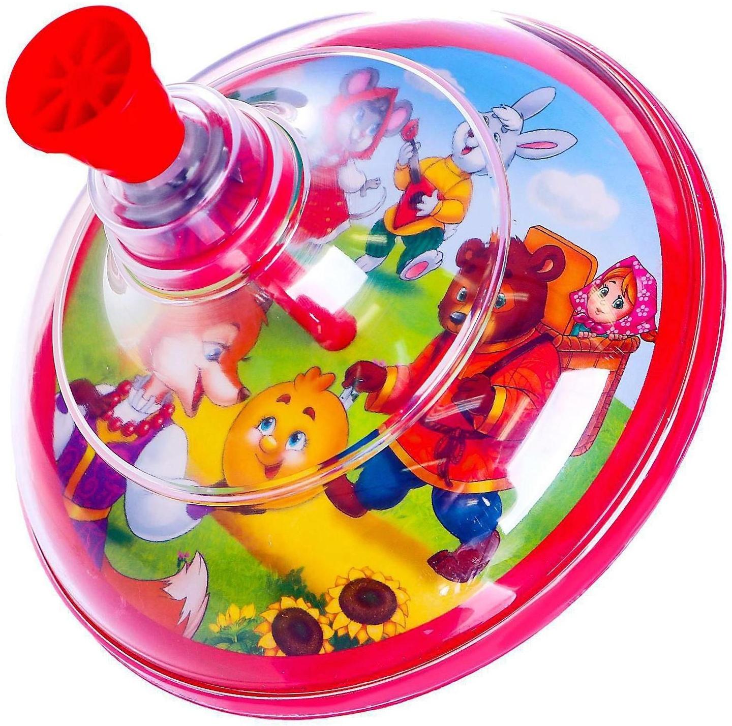 Юла прозрачная «Сказочные животные», МИКС