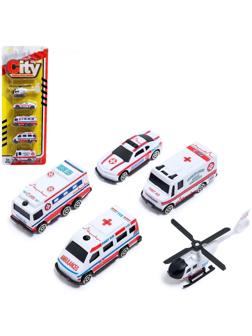 Набор машин «Скорая помощь», 5 штук