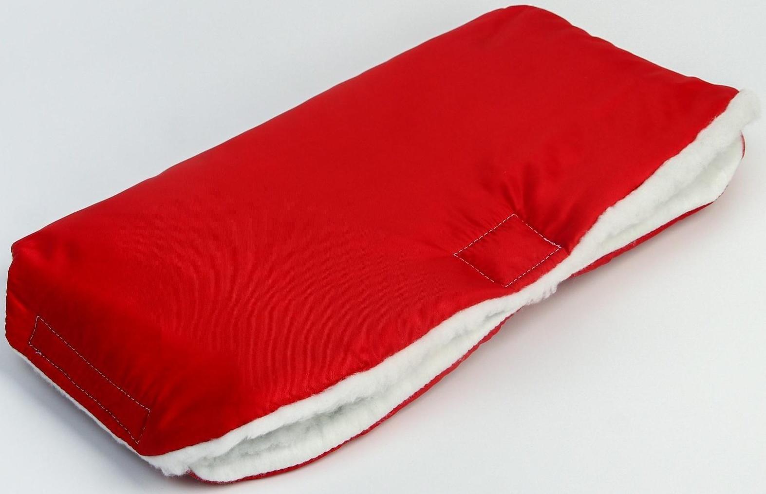 Муфта на ручку коляски, цвет красный