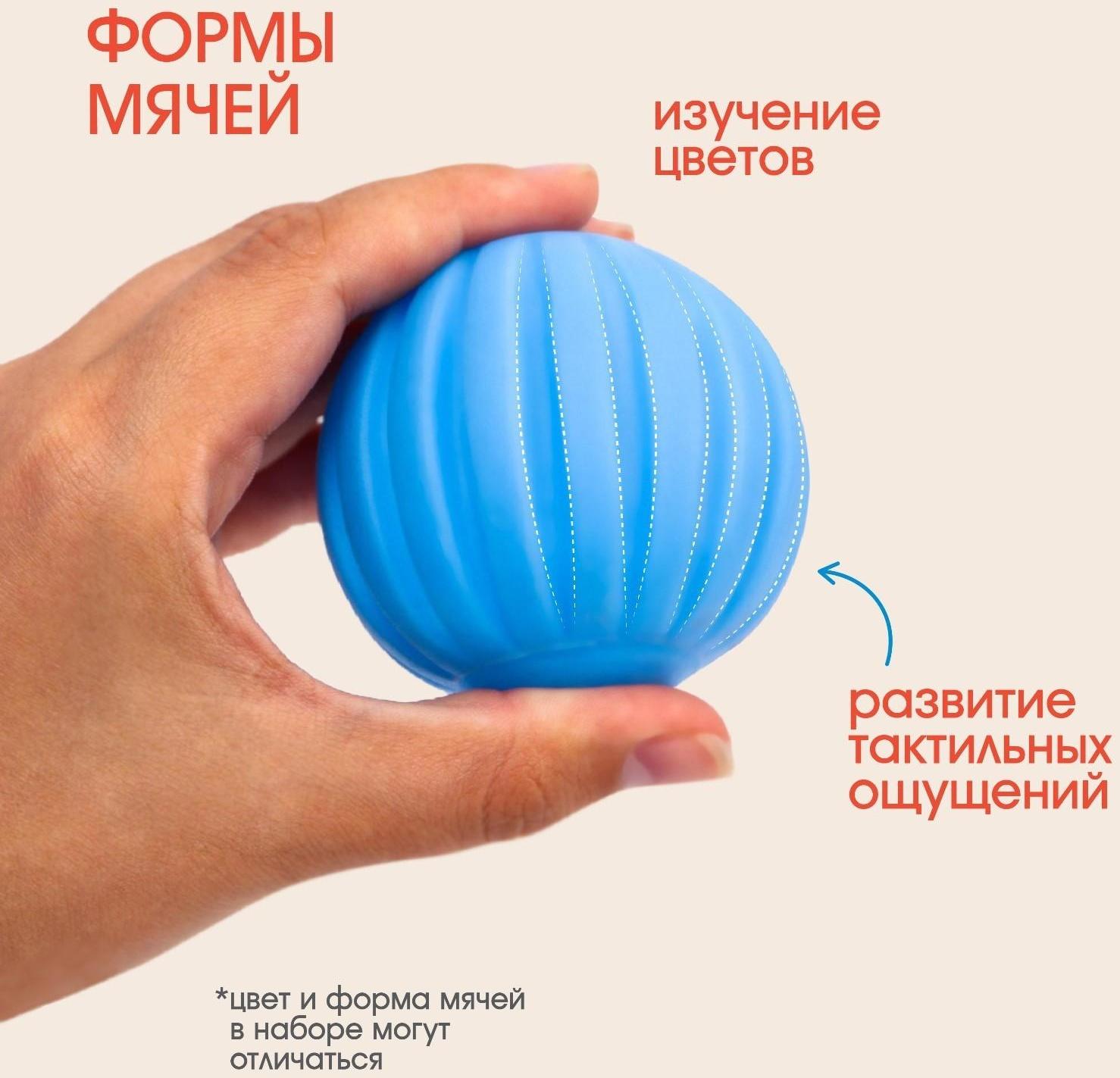 Развивающий, массажный, рельефный мячик «Акула»