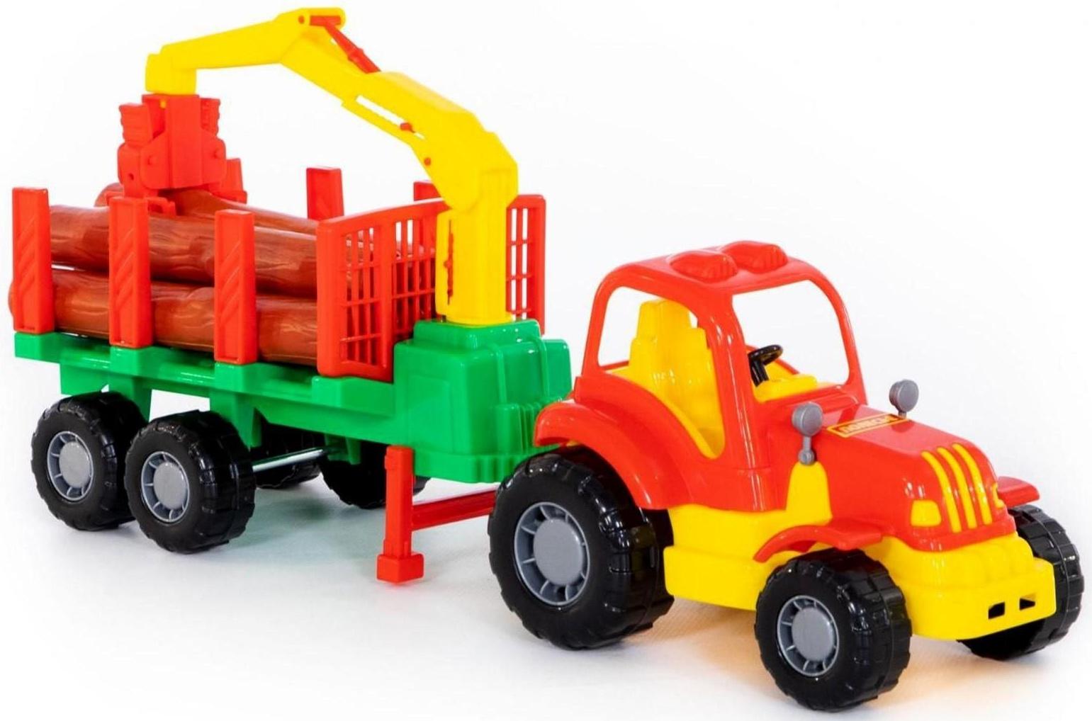 Трактор «Крепыш» с полуприцепом-лесовозом