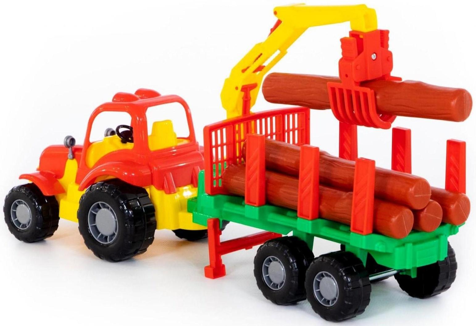 Трактор «Крепыш» с полуприцепом-лесовозом