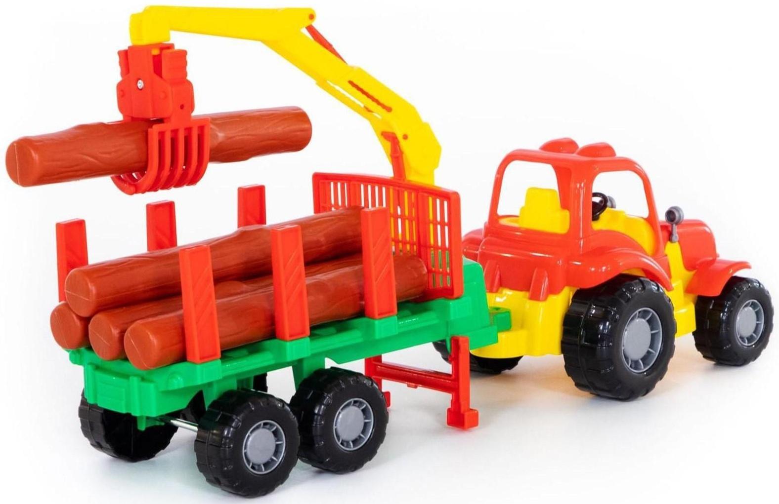 Трактор «Крепыш» с полуприцепом-лесовозом