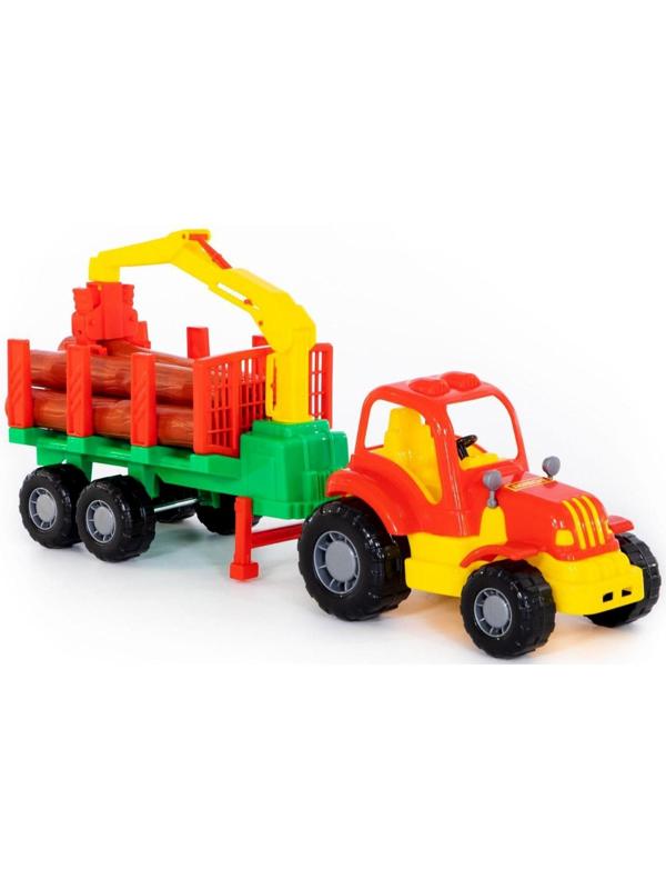 Трактор «Крепыш» с полуприцепом-лесовозом