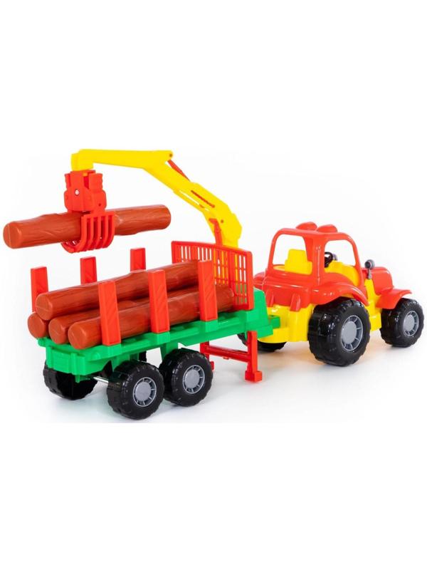 Трактор «Крепыш» с полуприцепом-лесовозом