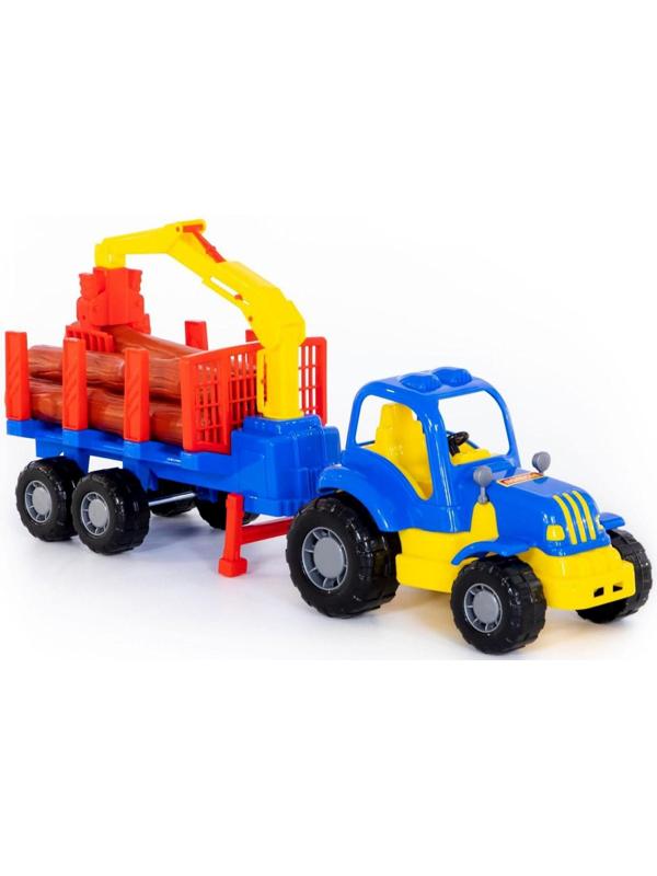 Трактор «Крепыш» с полуприцепом-лесовозом