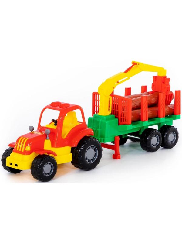 Трактор «Крепыш» с полуприцепом-лесовозом