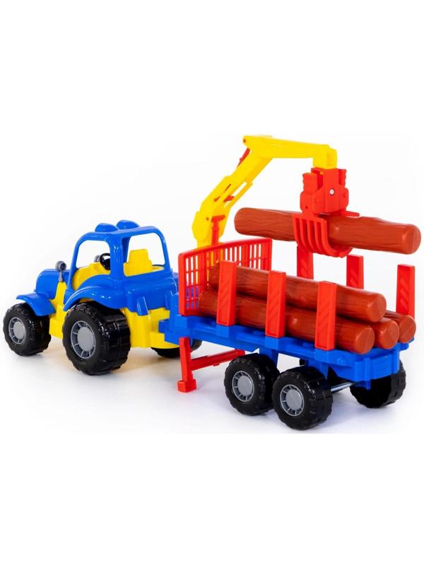 Трактор «Крепыш» с полуприцепом-лесовозом