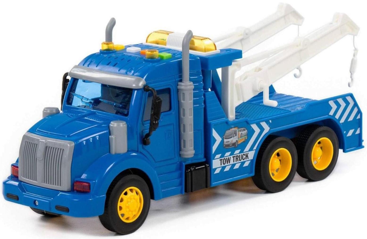 Автомобиль-эвакуатор «Профи», инерционный, со светом и звуком, цвет синий