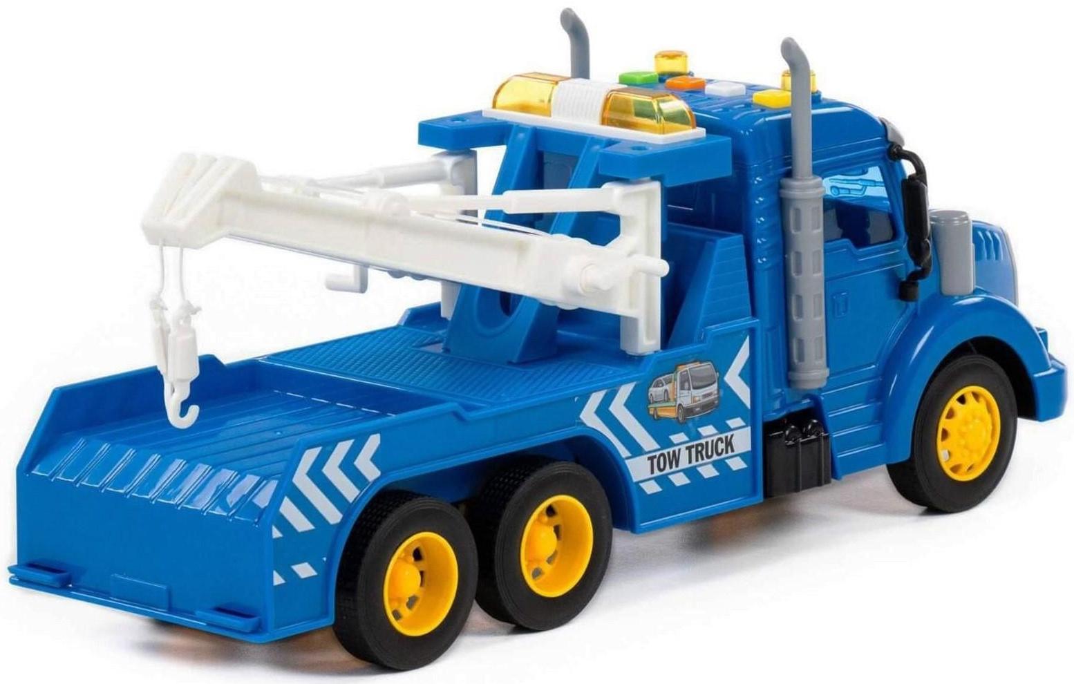Автомобиль-эвакуатор «Профи», инерционный, со светом и звуком, цвет синий