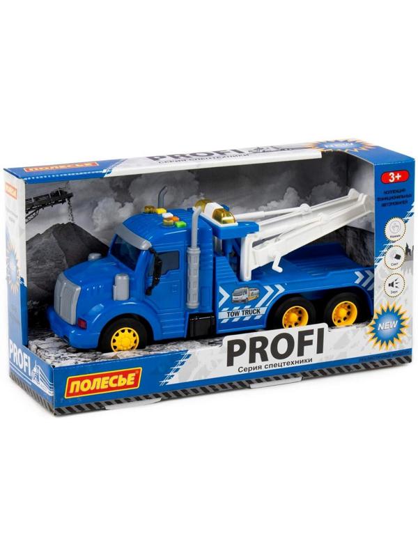 Автомобиль-эвакуатор «Профи», инерционный, со светом и звуком, цвет синий