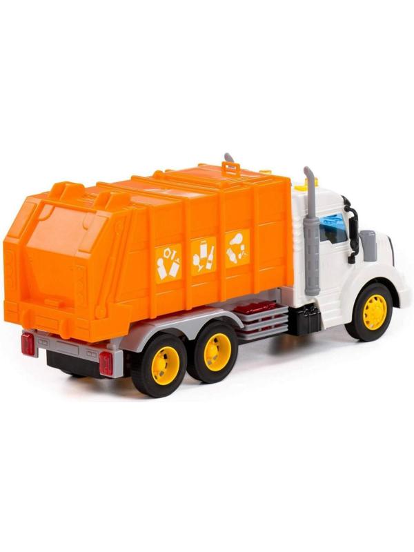 Автомобиль коммунальный «Профи» оранжевый, инерционный, со светом и звуком