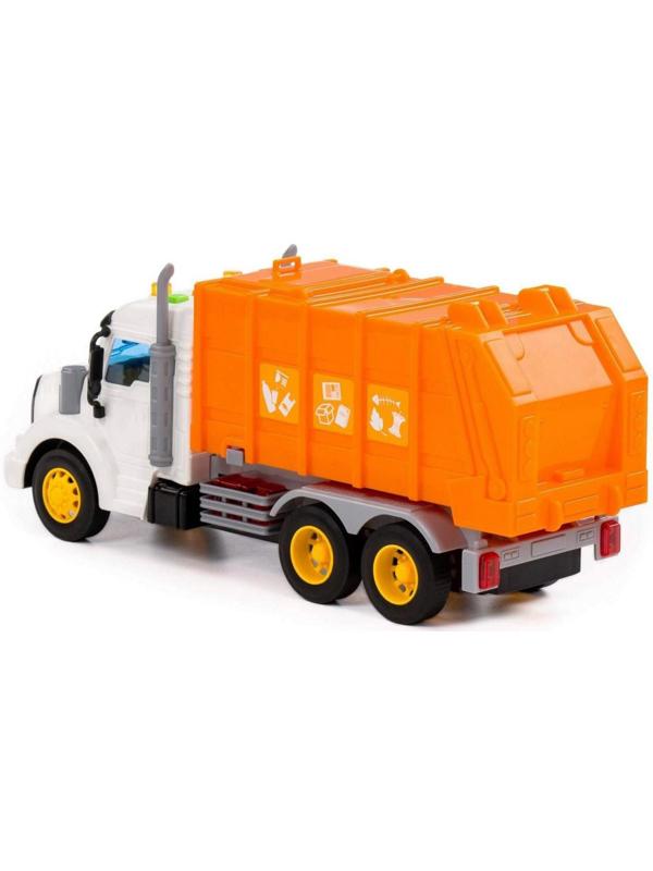 Автомобиль коммунальный «Профи» оранжевый, инерционный, со светом и звуком