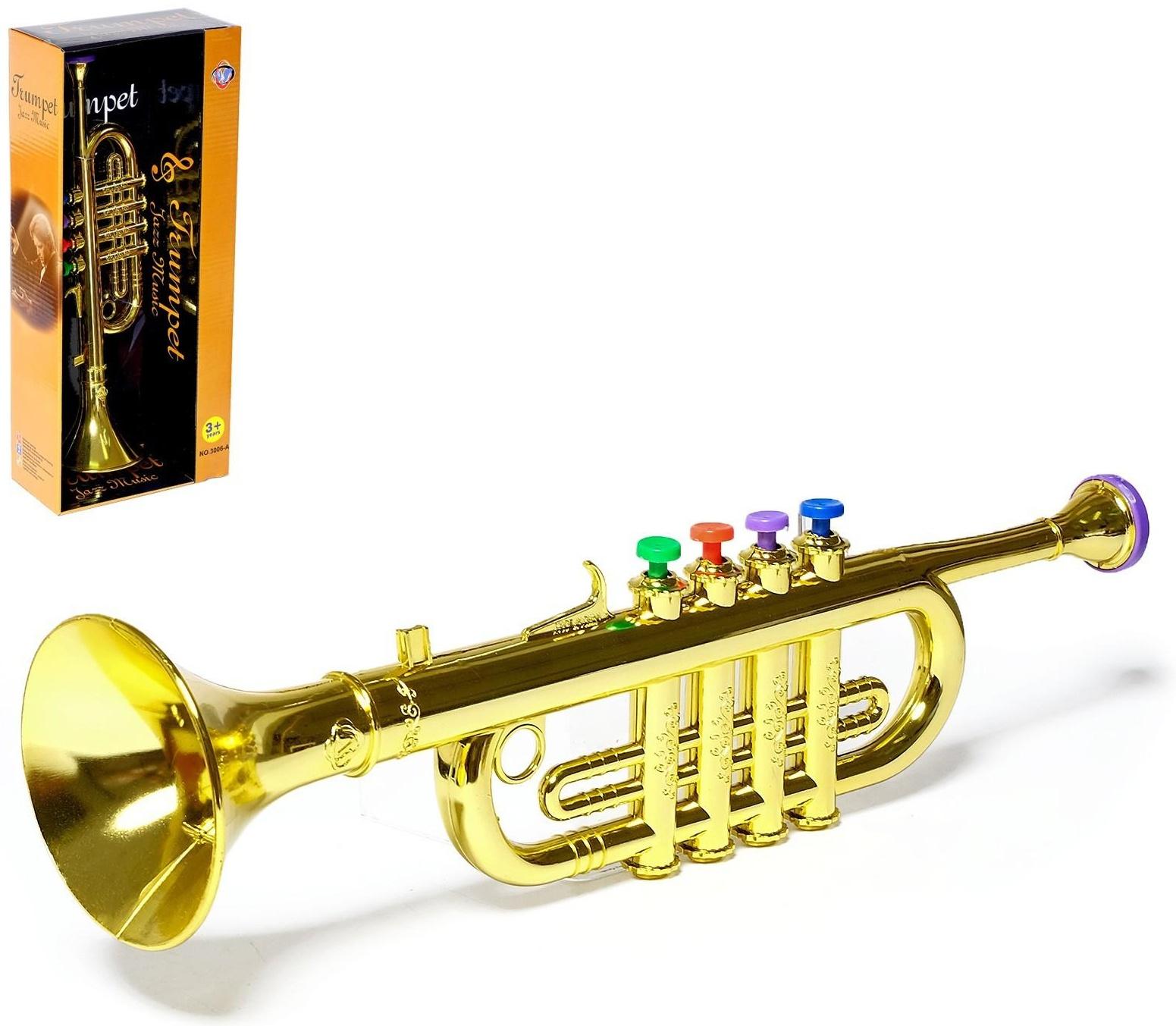 Игрушка музыкальная «Труба», цвета МИКС