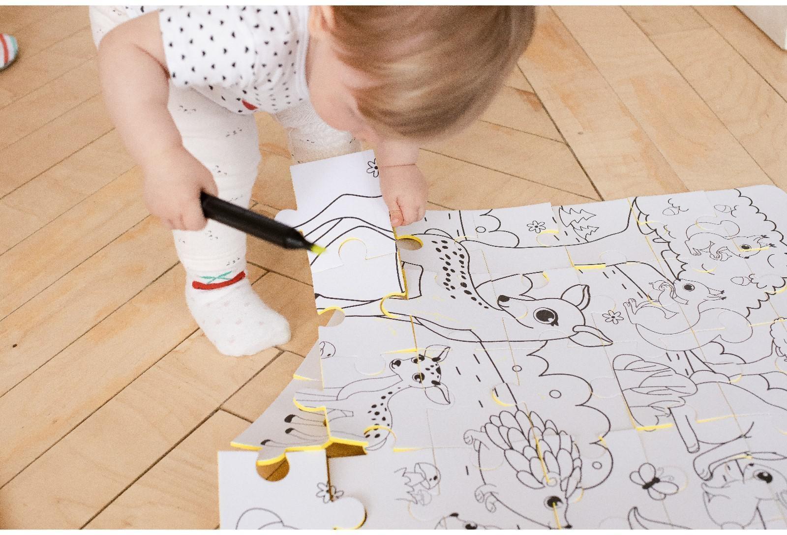 Развивающий коврик - пазл, раскраска «Африка», 50х33 см, 28 деталей