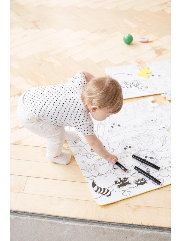 Развивающий коврик - пазл, раскраска «Африка», 50х33 см, 28 деталей