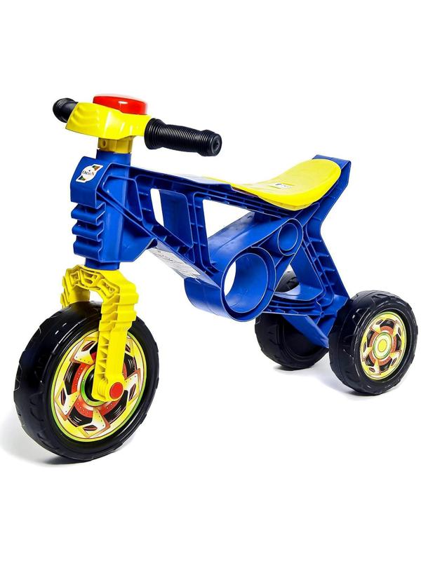 Каталка-мотоцикл трехколёсный, цвет синий